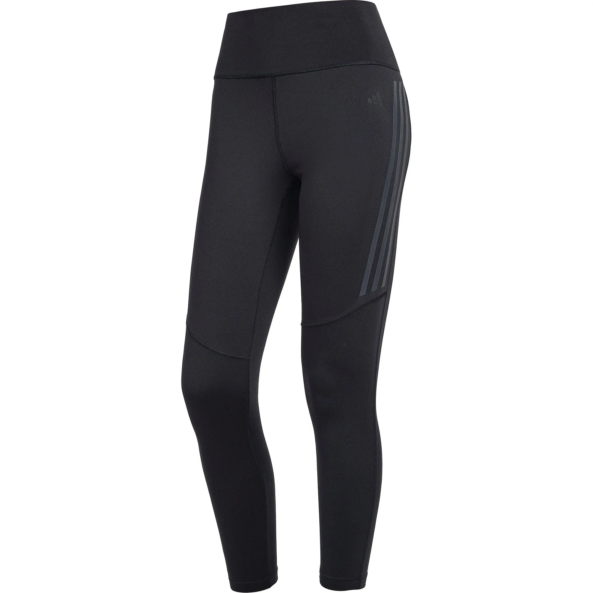 adidas DailyRun 3 Stripes Womens 7/8 Running Tights - Black