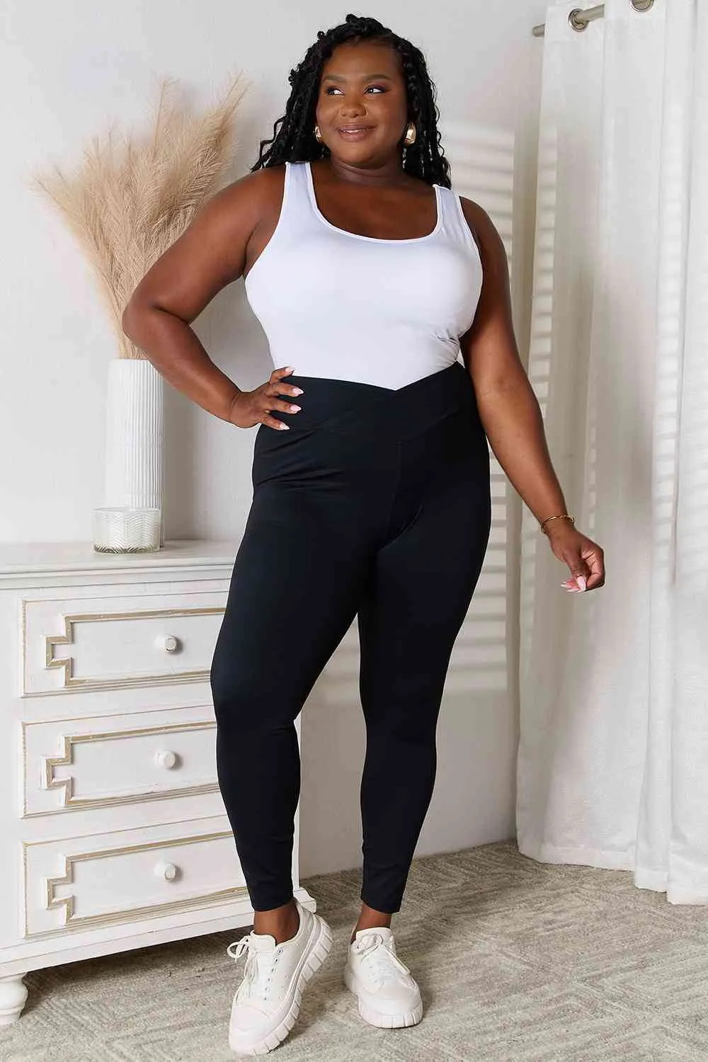 Allrj Basic Bae V-Waistband Sports Leggings