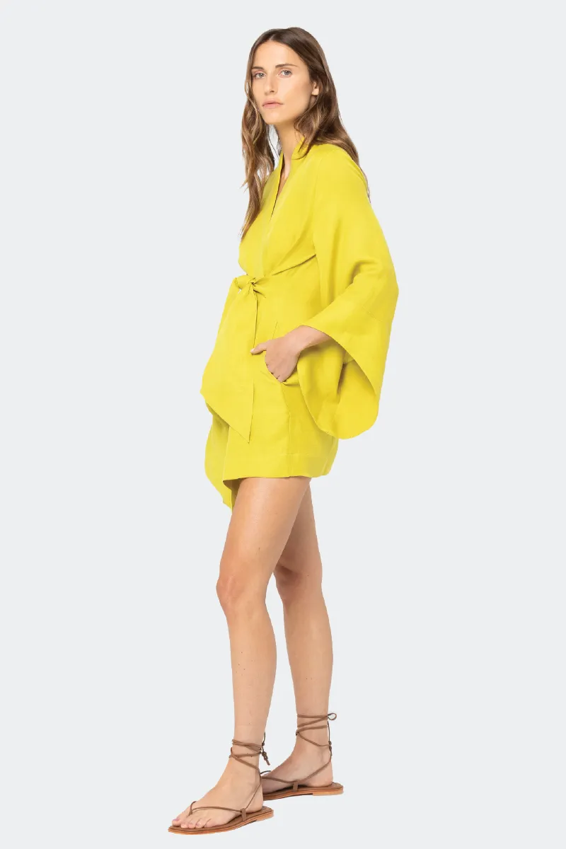 AMARA CITRON MINI KIMONO ROBE