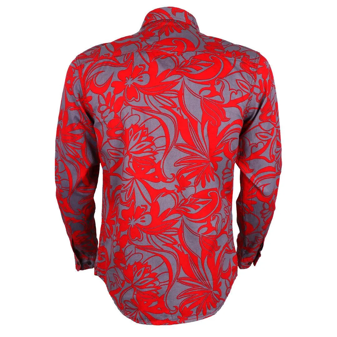 Bajiel Trust Cotton Red Long Sleeve Regal Shirt