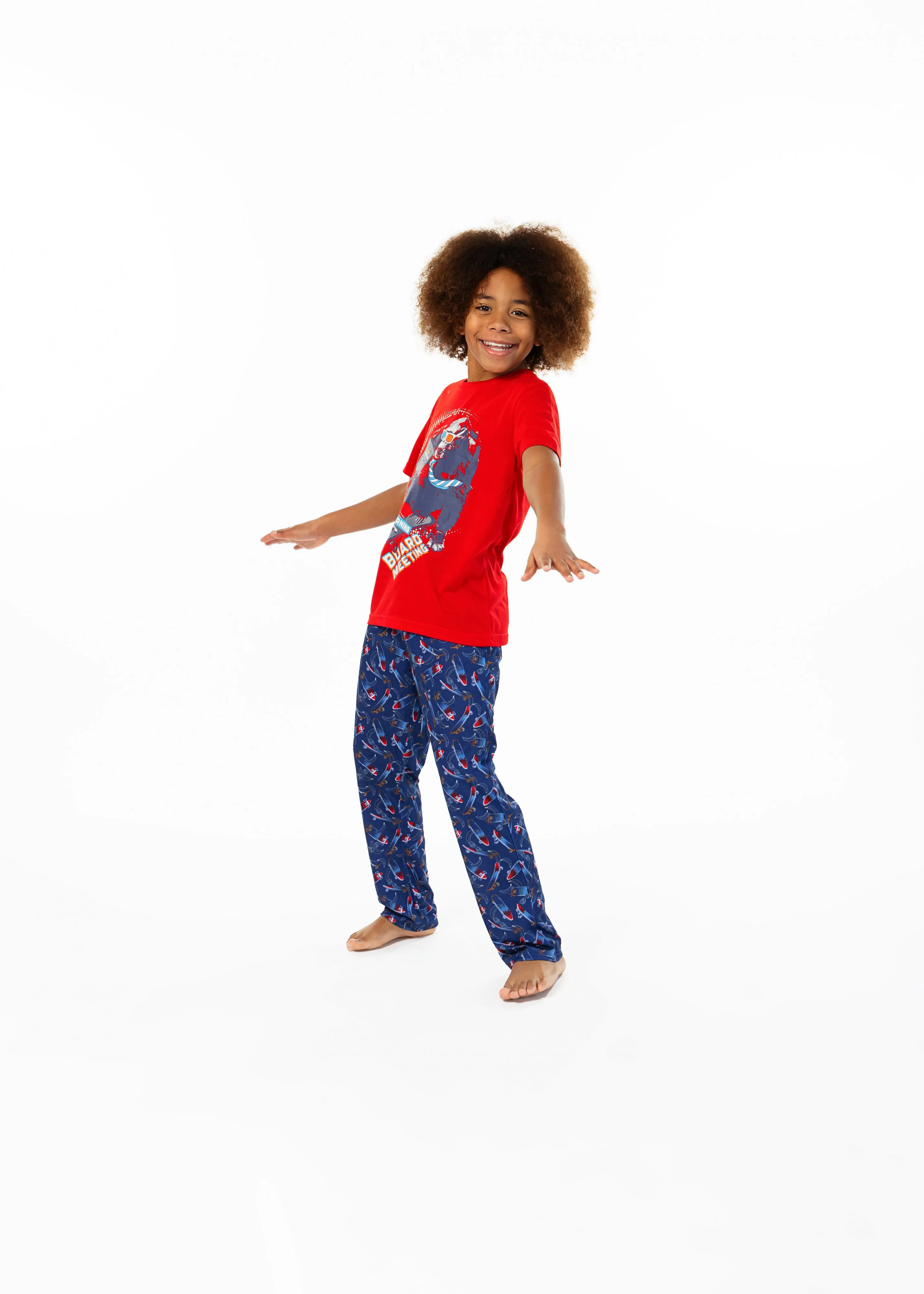 Boys Glow In The Dark Ape Skate 2-Piece Pajama Sleep Pants Set