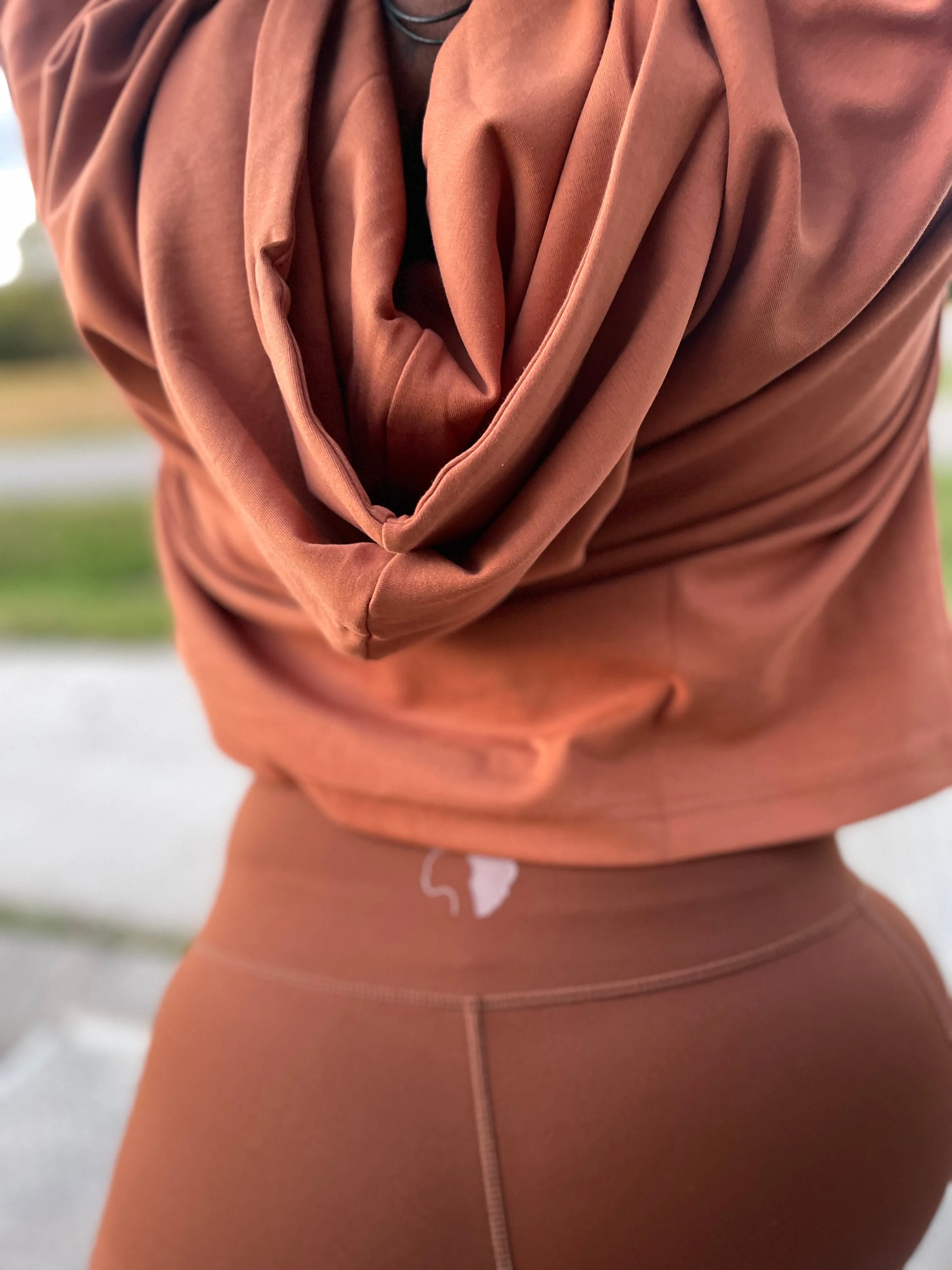 Brown Sugar Cropped Melanin Hoodie