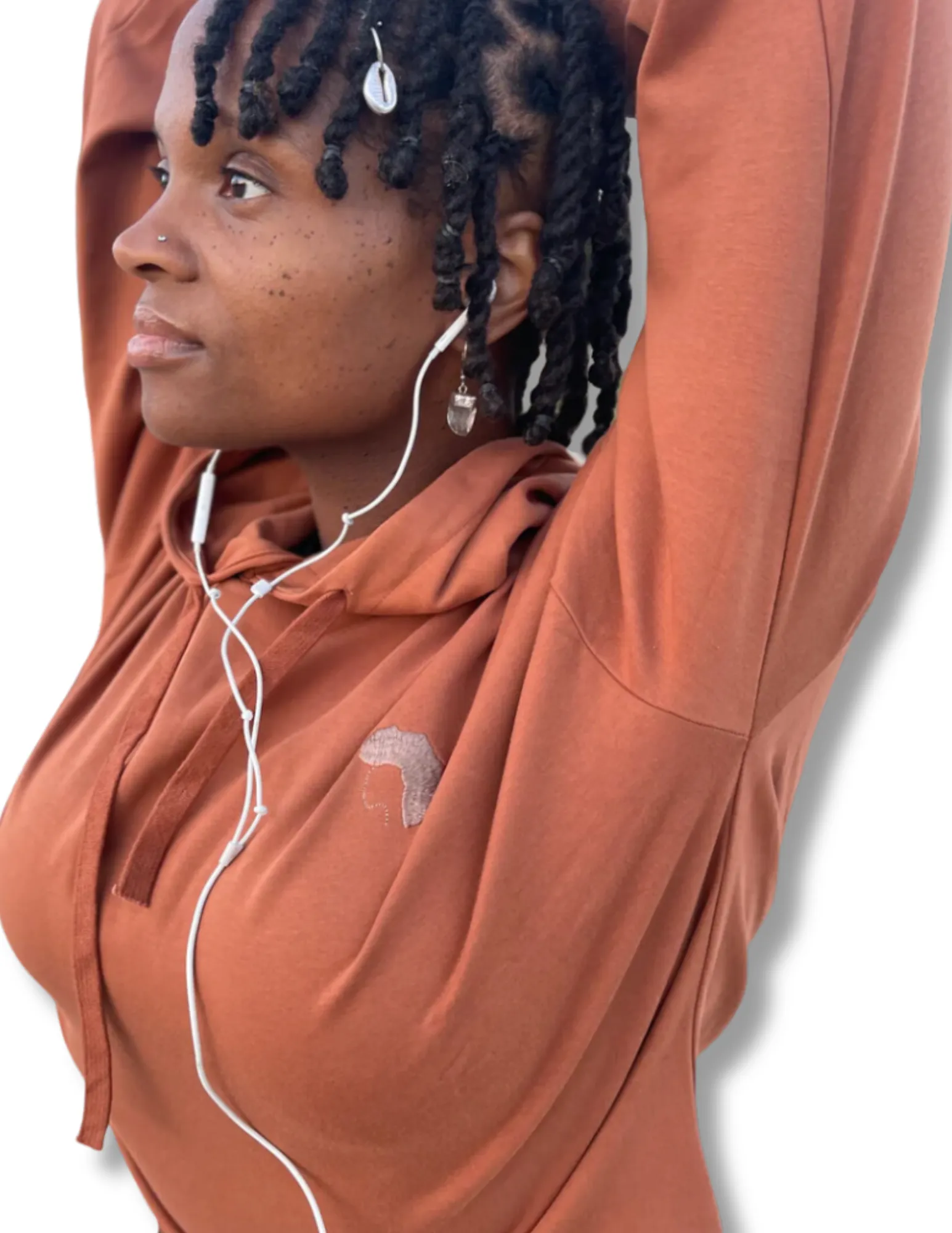 Brown Sugar Cropped Melanin Hoodie