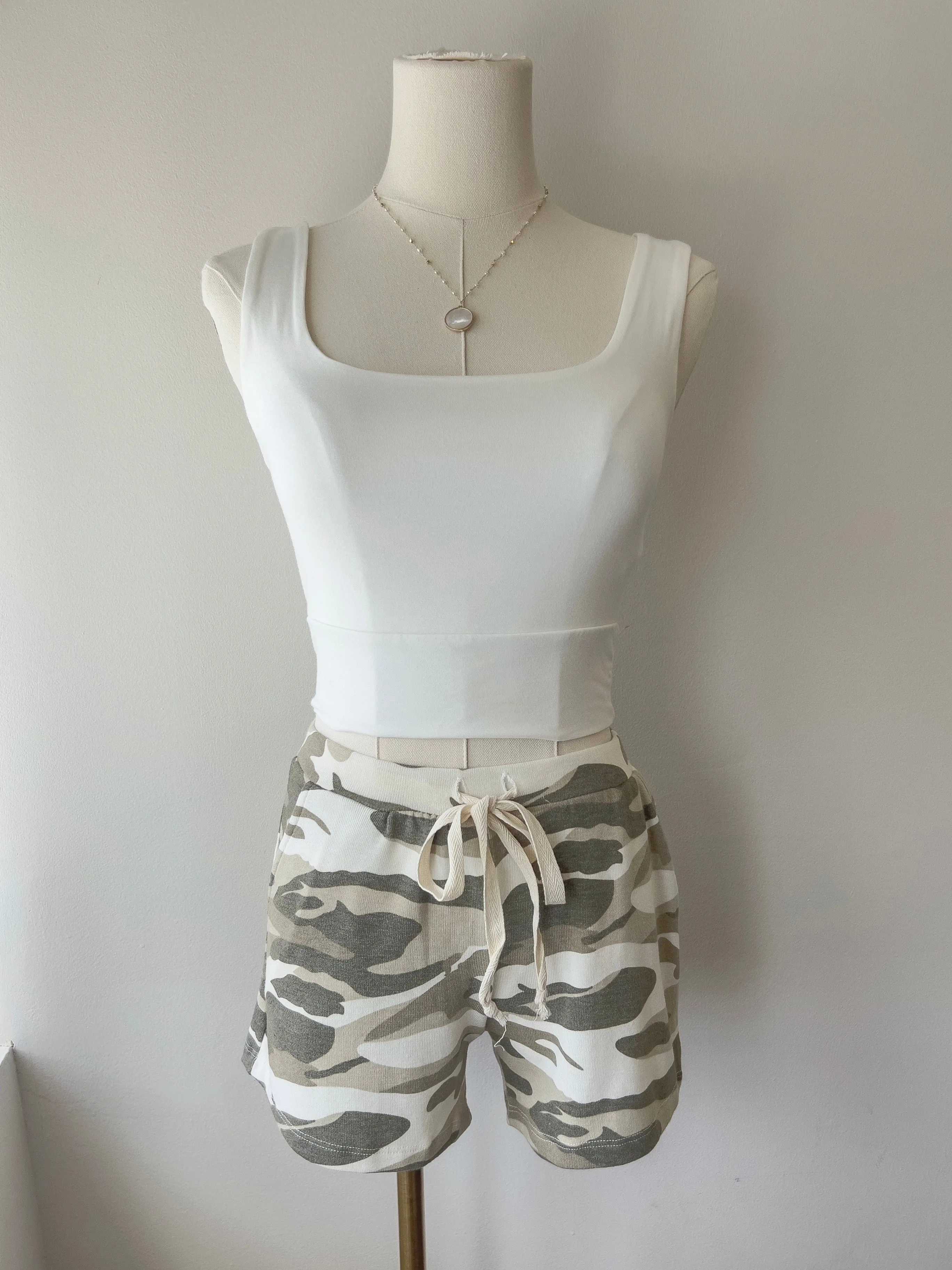 Camo Drawstring Shorts (FINAL SALE)