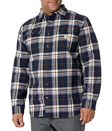 Carhartt 106356 Men's Loose Fit Heavyweight Flannel Long-Sleeve Plaid Shirt