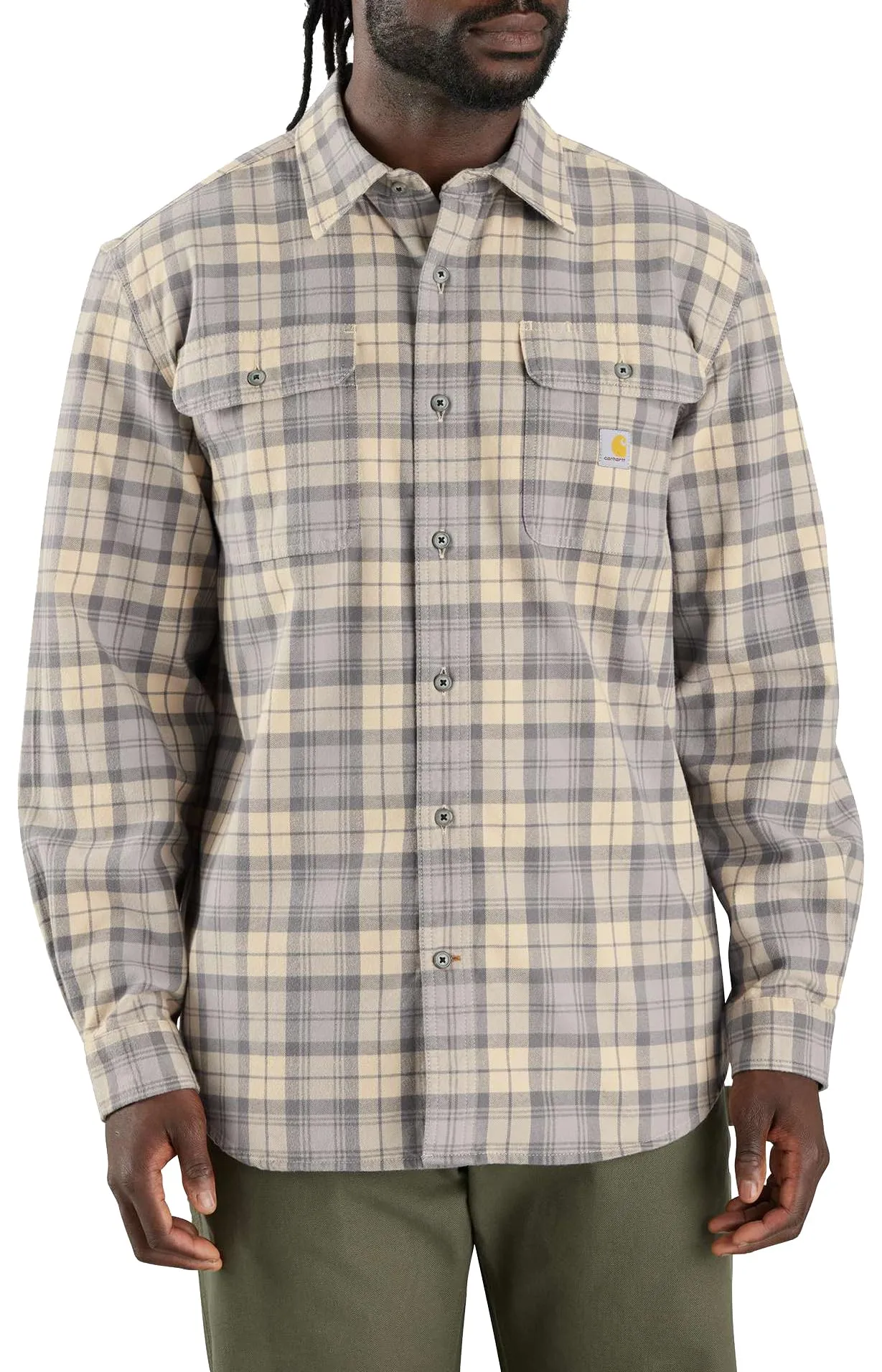 Carhartt 106356 Men's Loose Fit Heavyweight Flannel Long-Sleeve Plaid Shirt