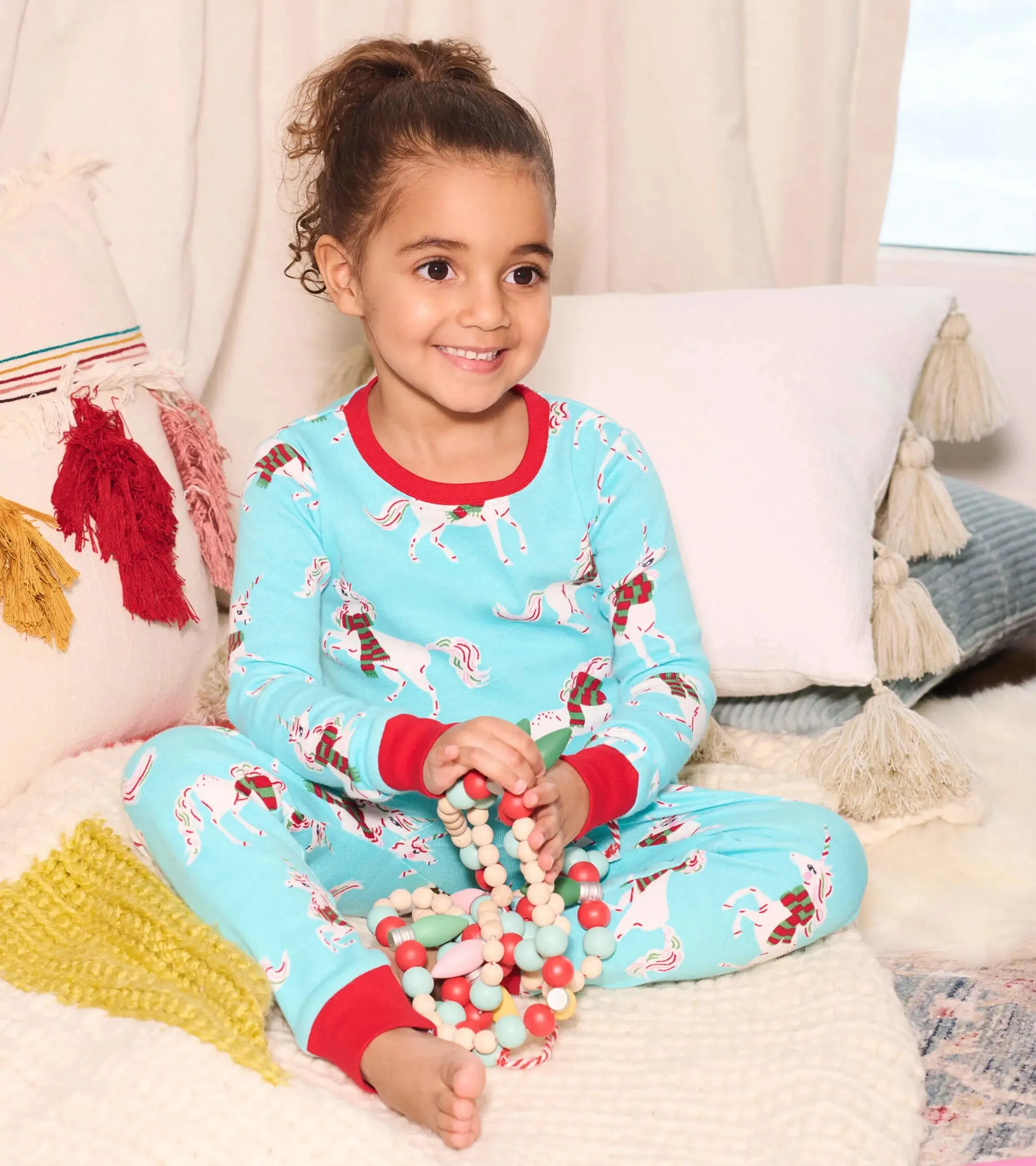 Christmas Unicorns Organic Cotton Pajama Set | Hatley