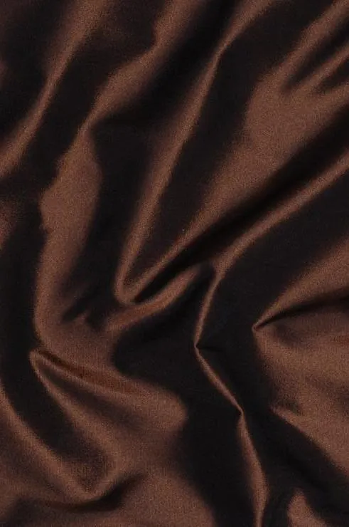 Coffee Bean Taffeta Silk Fabric