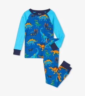 Dino Park Organic Cotton Raglan Pajama Set | Hatley