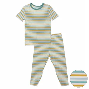 Dinosaurs-Rawr Stripe Short Sleeve Pajama Set (6M-10Y)