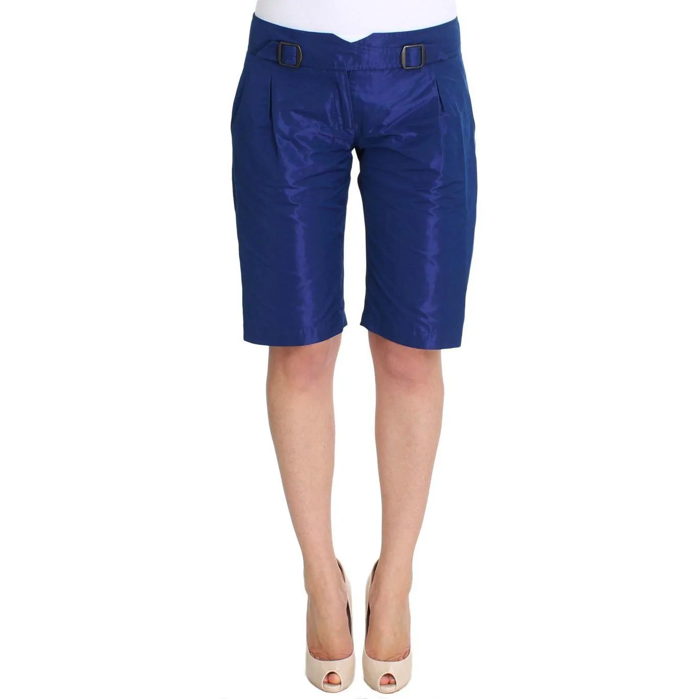 Ermanno Scervino Chic Blue Mid Waist Shorts