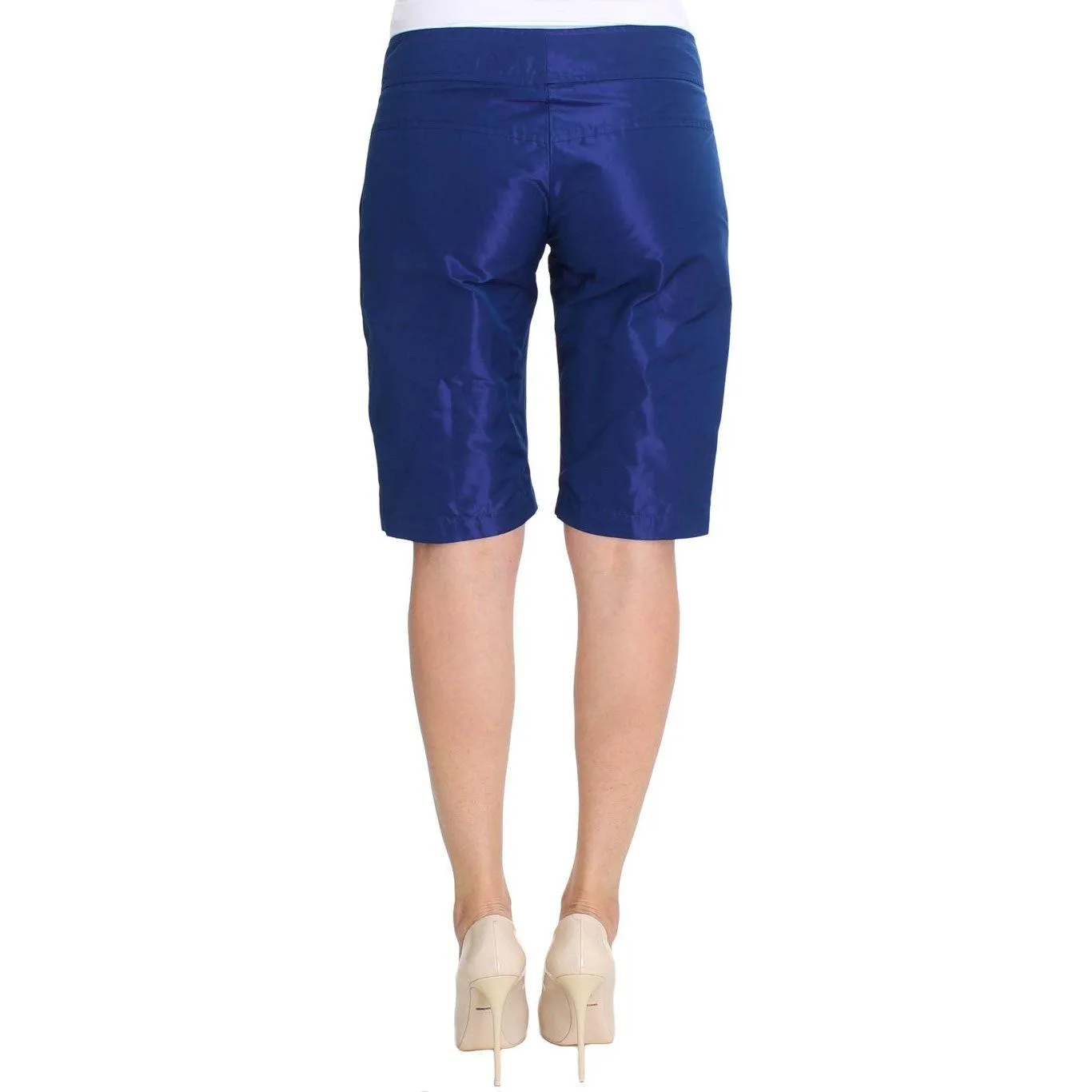 Ermanno Scervino Chic Blue Mid Waist Shorts