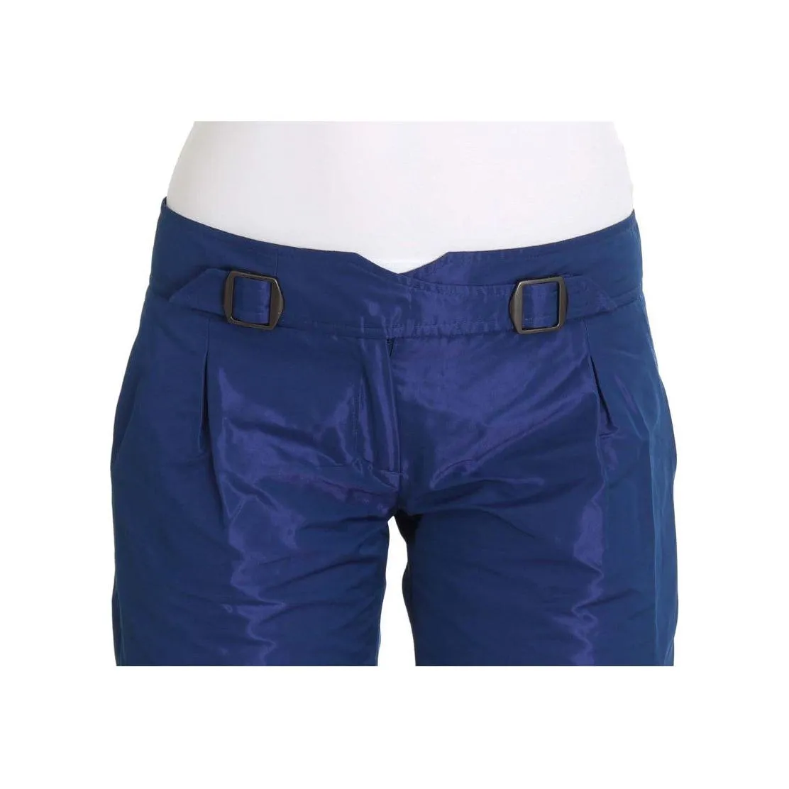 Ermanno Scervino Chic Blue Mid Waist Shorts