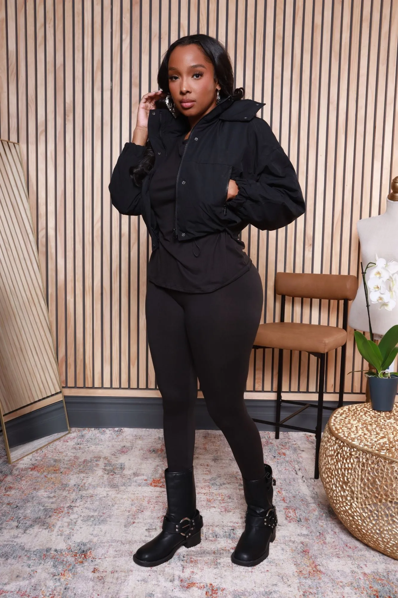 Fit The Vibe Crewneck Legging Set - Black