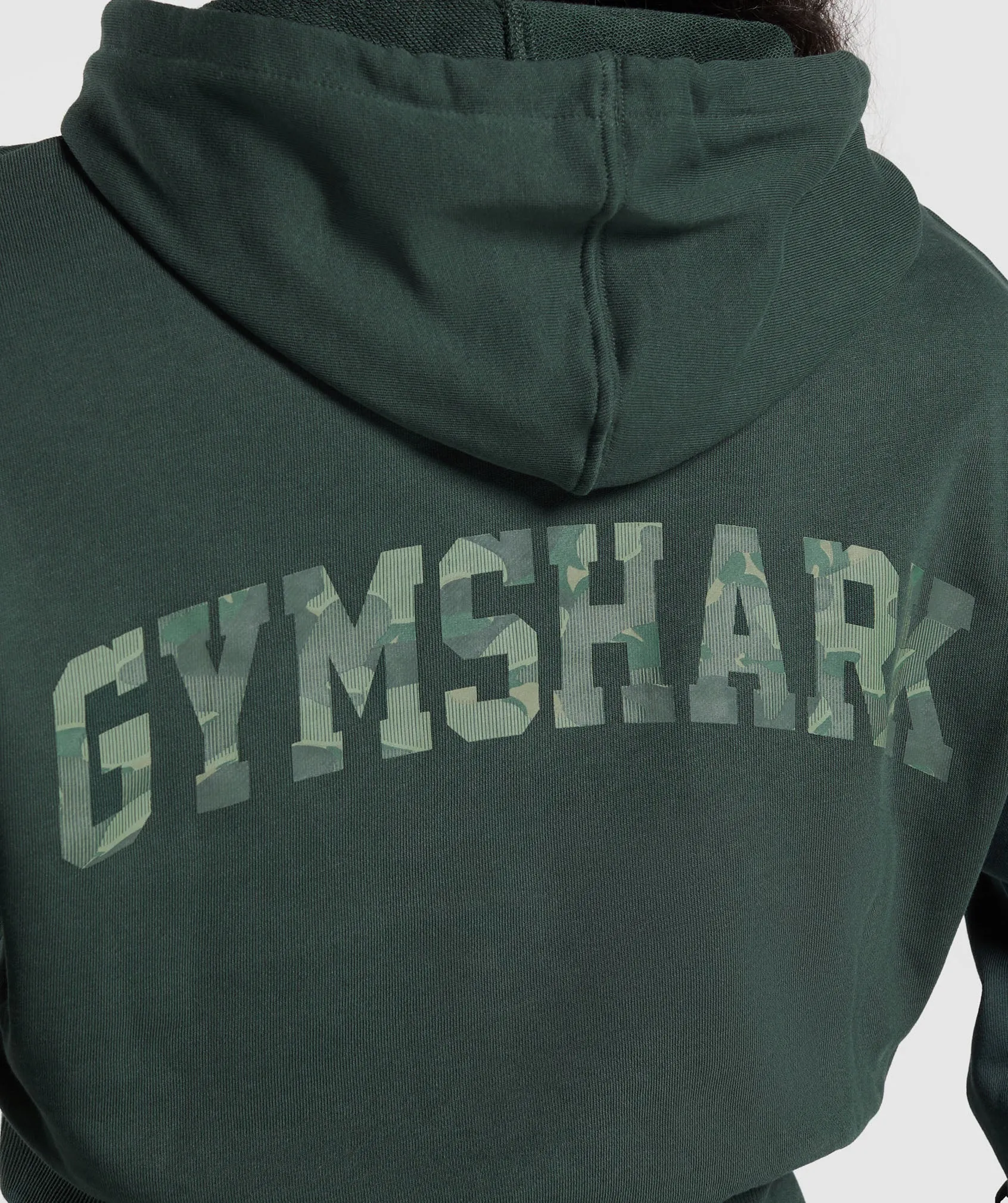 Gymshark Adapt Camo Graphic Hoodie - Victory Green