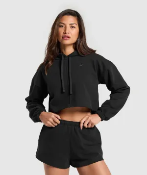 Gymshark Fleece Crop Pullover - Black