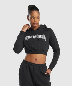 Gymshark Heavy Flex Cropped Hoodie - Black