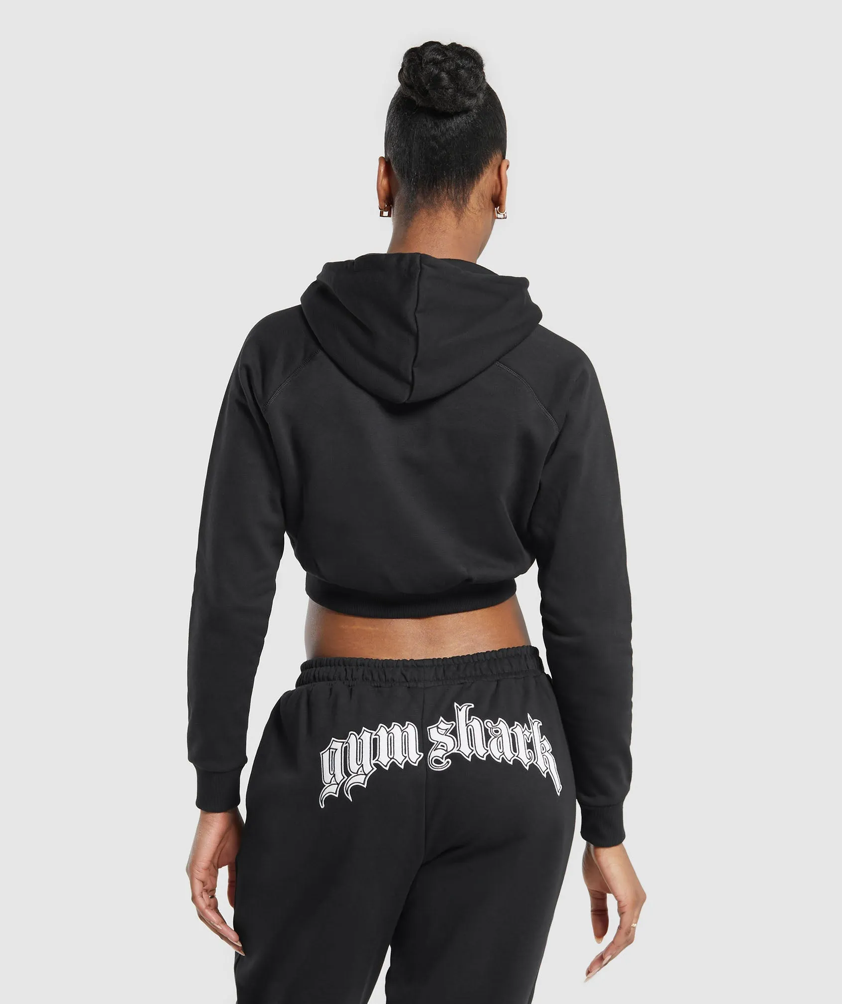 Gymshark Heavy Flex Cropped Hoodie - Black