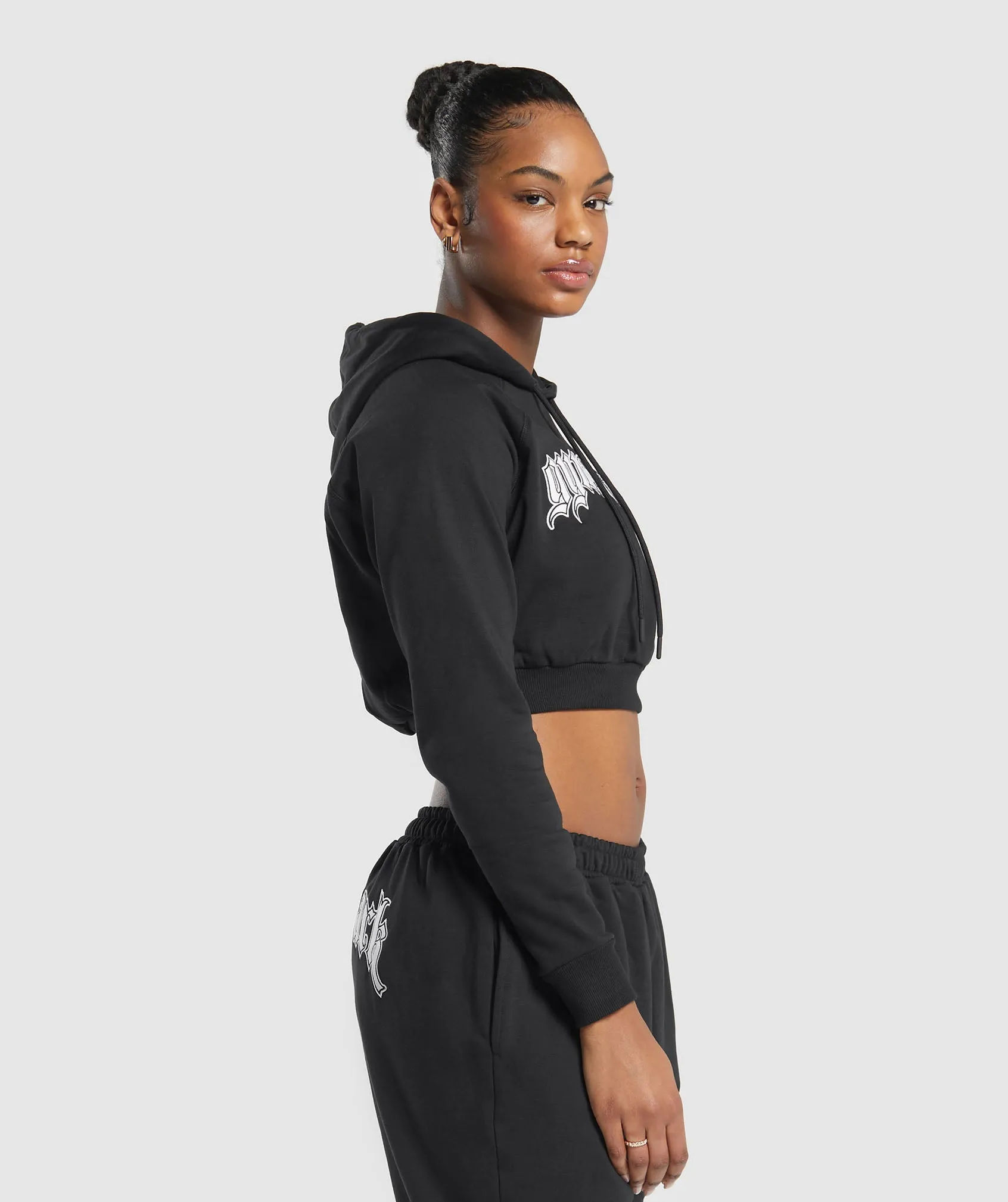 Gymshark Heavy Flex Cropped Hoodie - Black