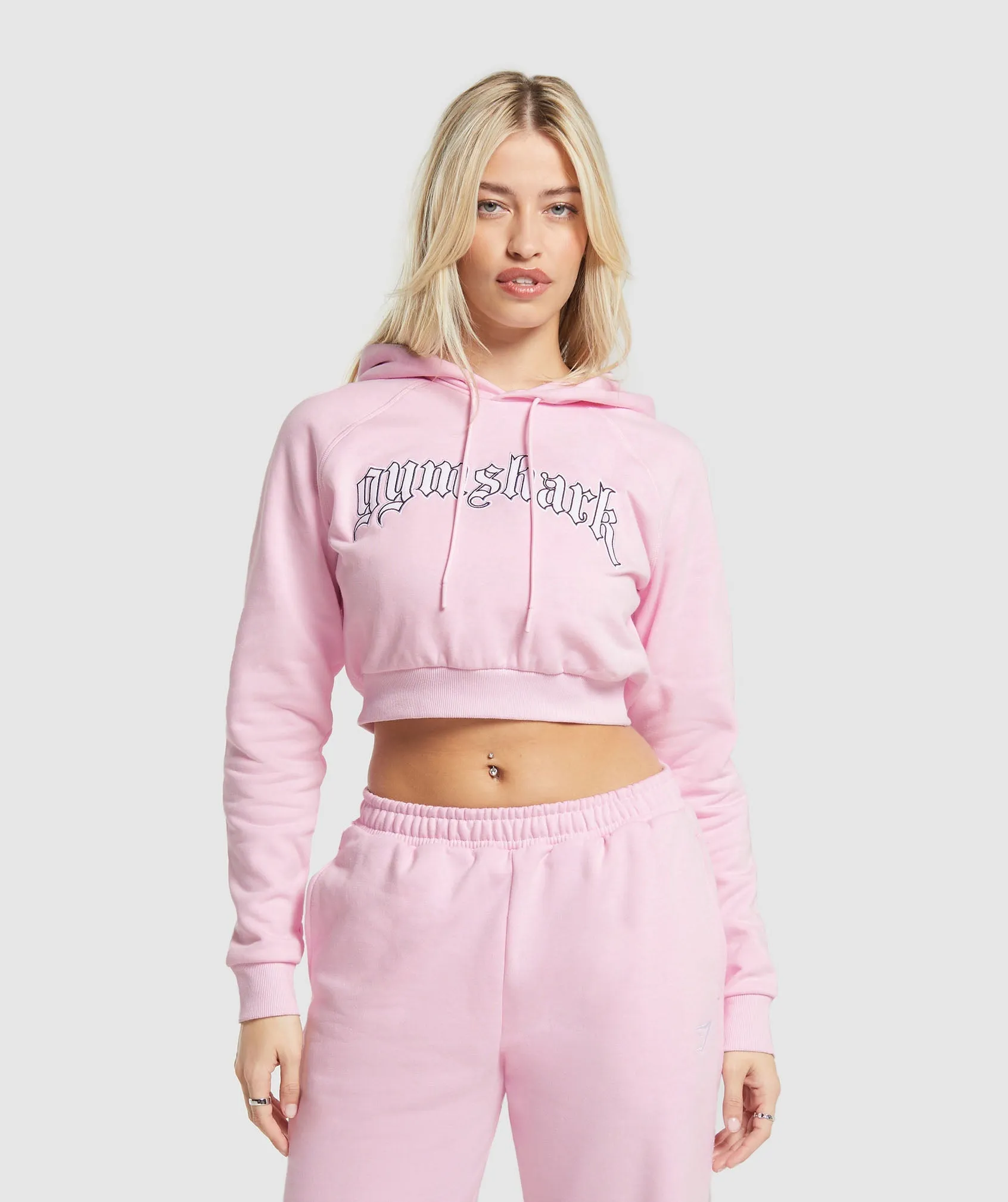 Gymshark Heavy Flex Cropped Hoodie - Dolly Pink