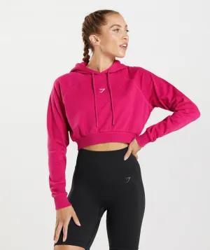 Gymshark Training Cropped Hoodie - Magenta Pink