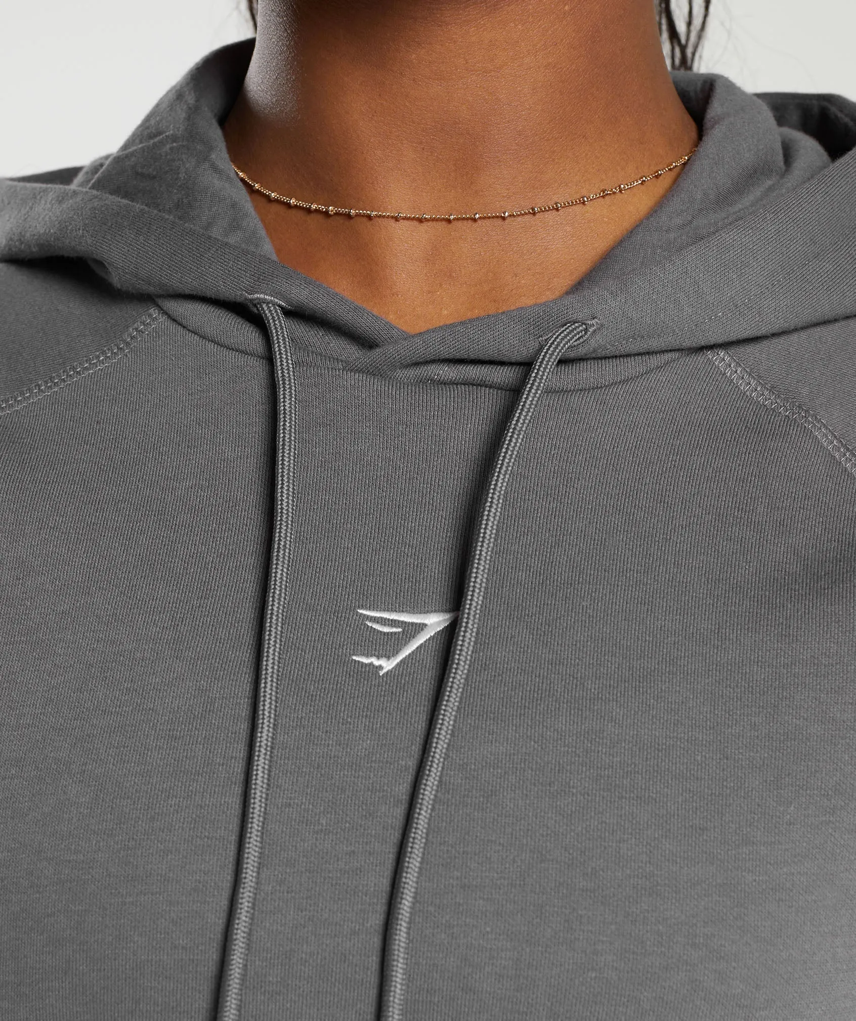 Gymshark Training Fleece Cropped Hoodie - Brushed Grey