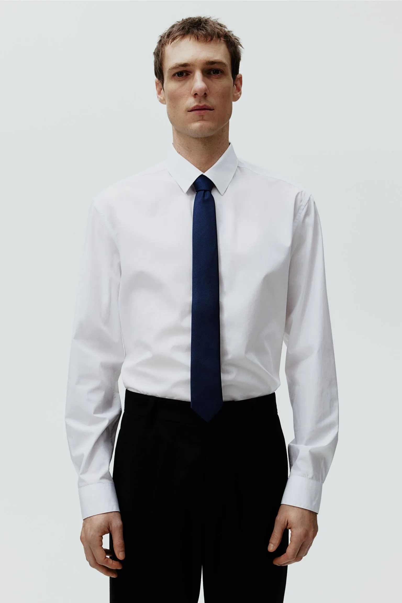 H&M Regular Fit Poplin Shirt, white