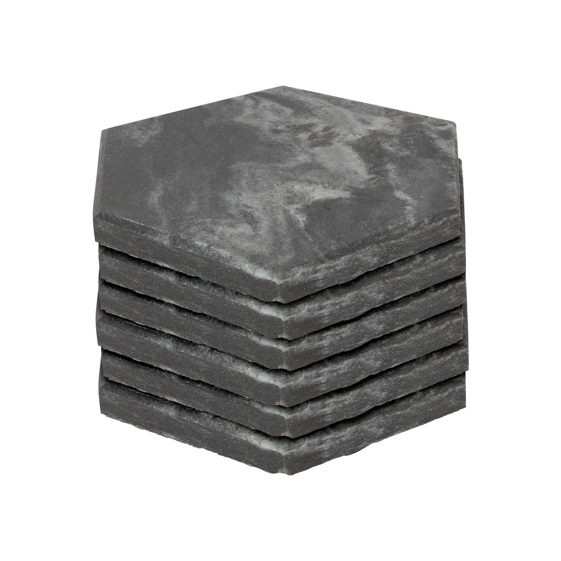 Hexagonal Marble Coasters - Pack of Six - By Argon Tableware