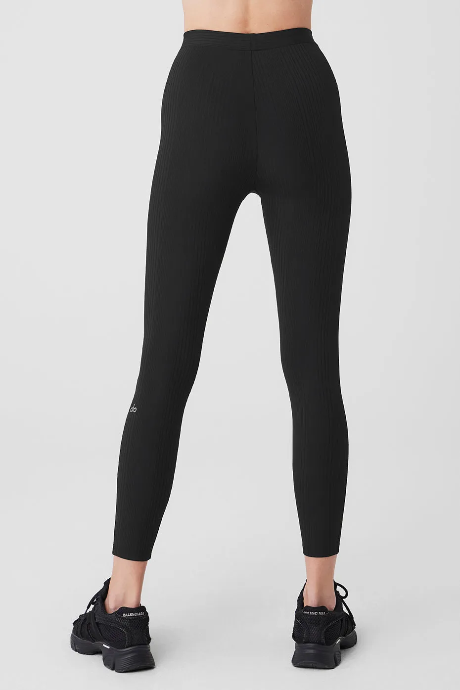 High-Waist 7/8 Run It Back Legging - Black