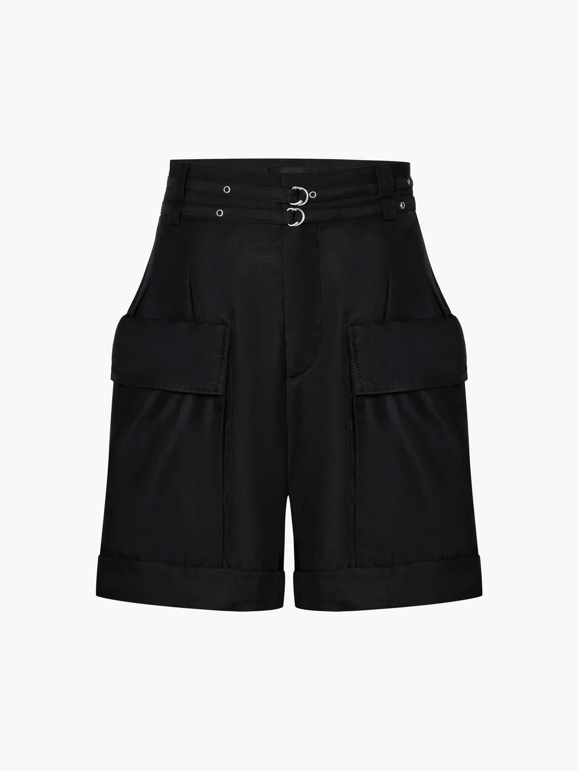 High waist Belt Shorts