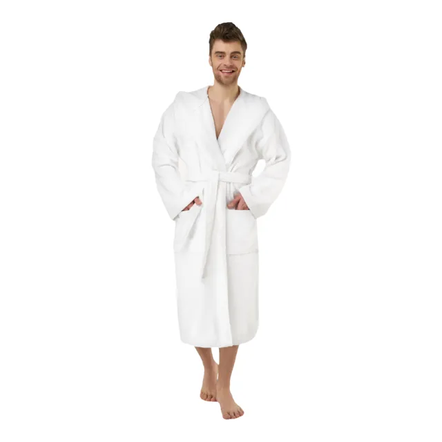 Hooded Terrycloth Bathrobe for Men