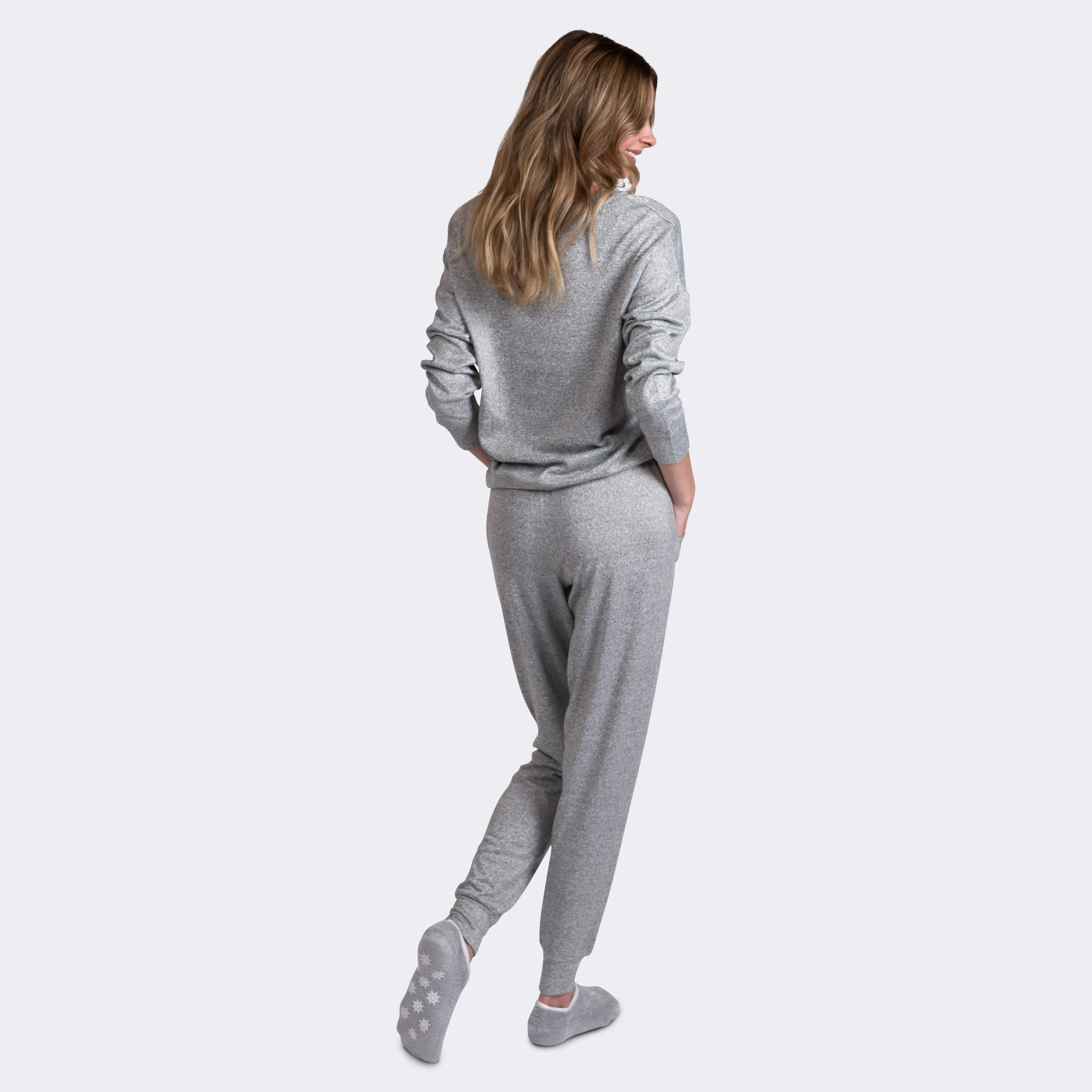 Ladies' 2-PC Grey Super Soft Pajama Set