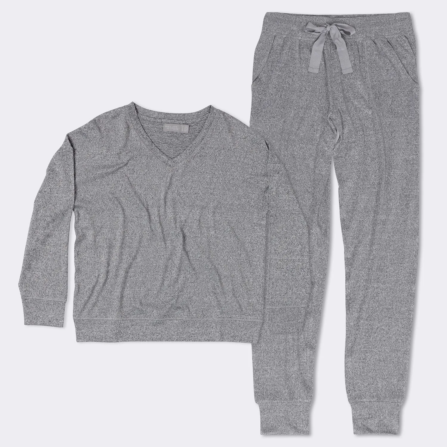 Ladies' 2-PC Grey Super Soft Pajama Set