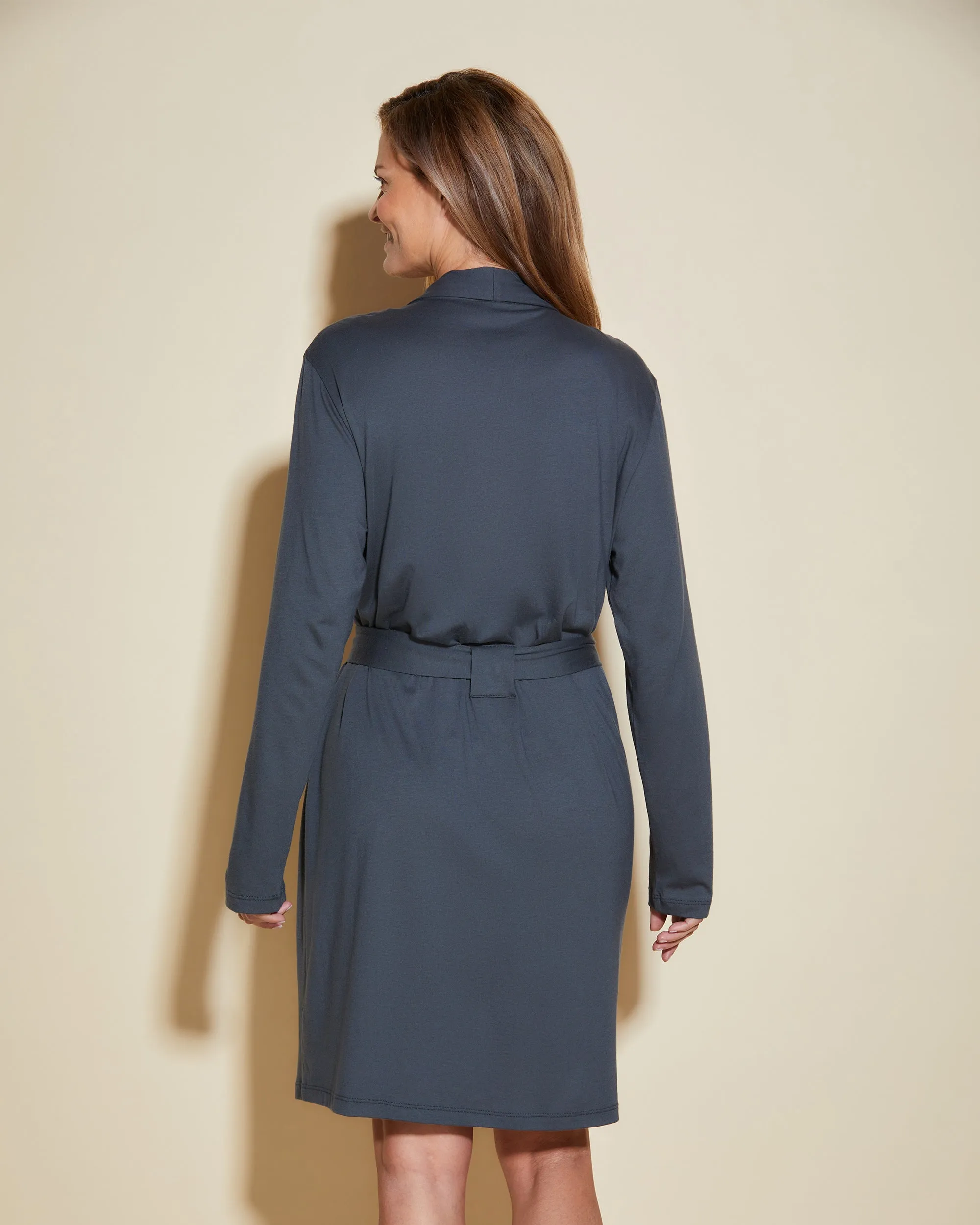 Long Sleeve Robe With Pockets