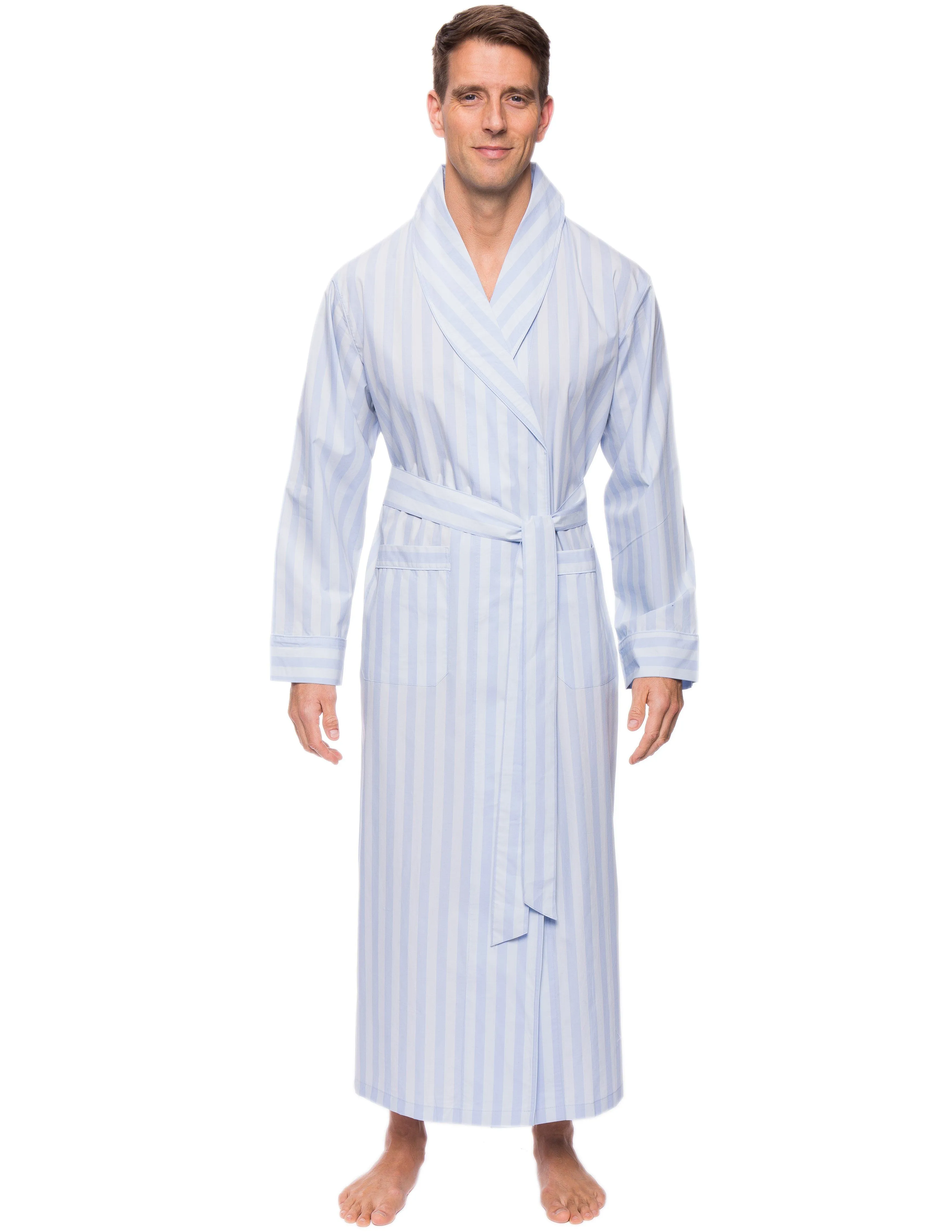 Mens Premium 100% Cotton Full-Length Robe