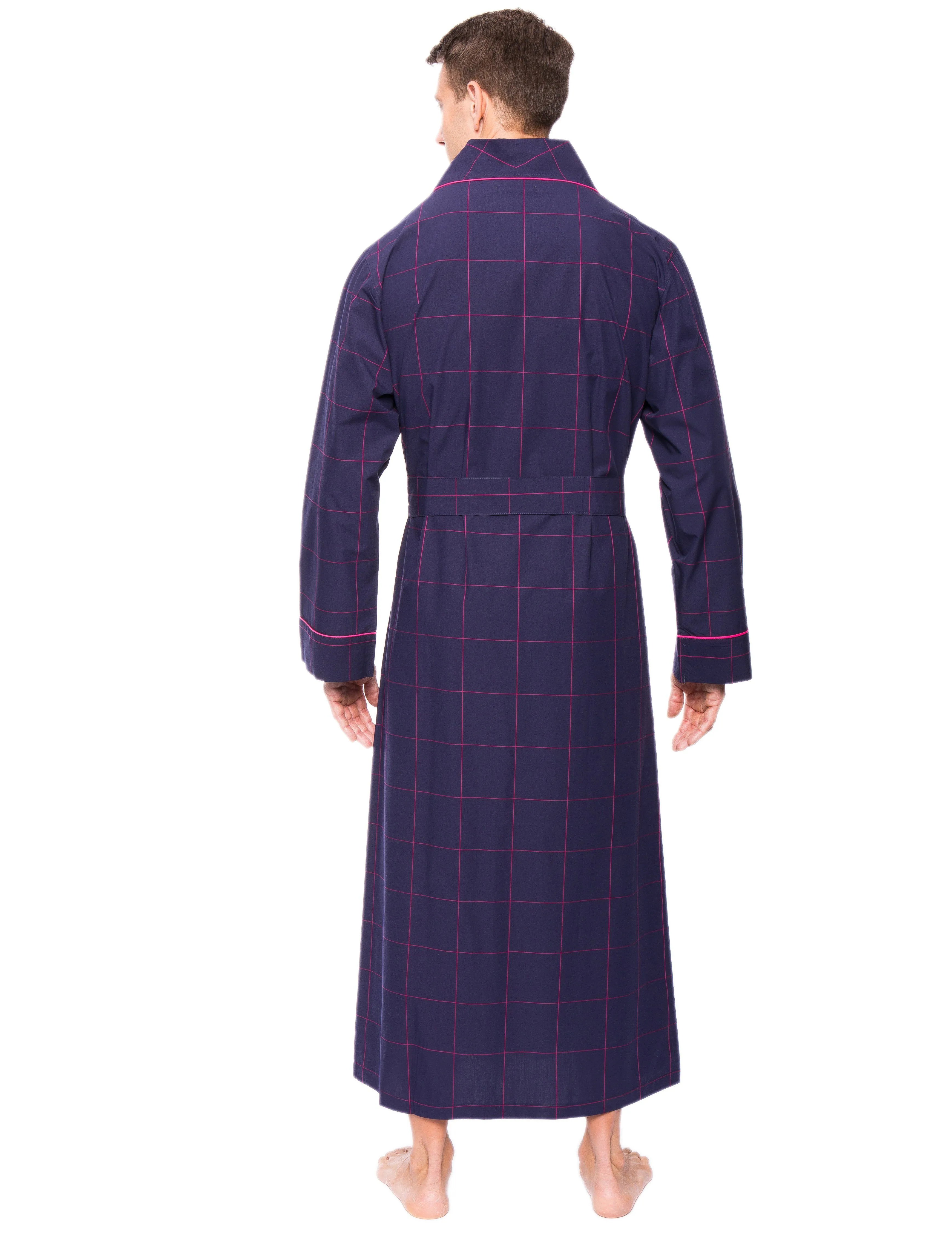 Mens Premium 100% Cotton Full-Length Robe