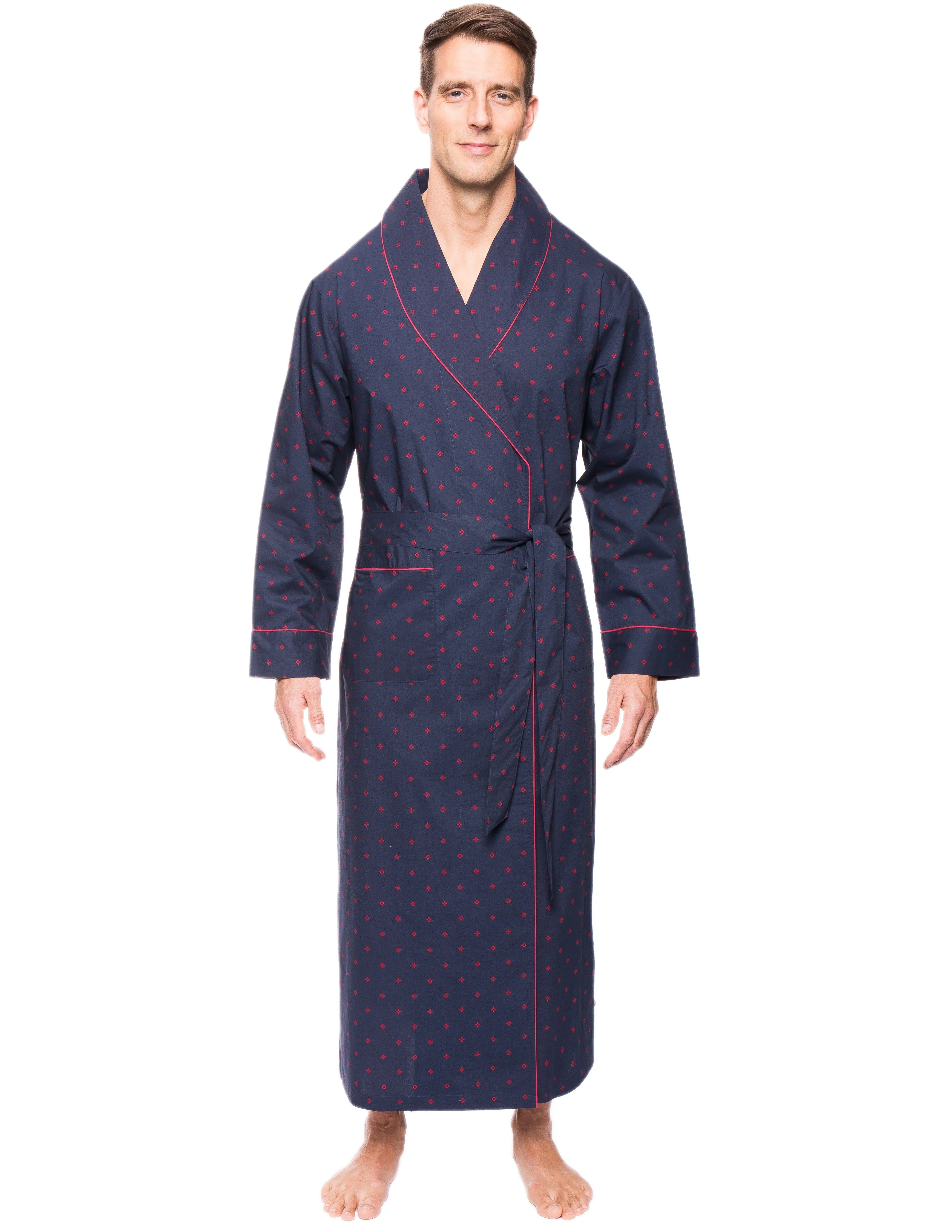 Mens Premium 100% Cotton Full-Length Robe