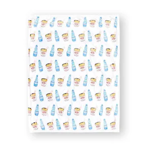 Minky Fleece Sensory Baby Blanket - Cup Noodle