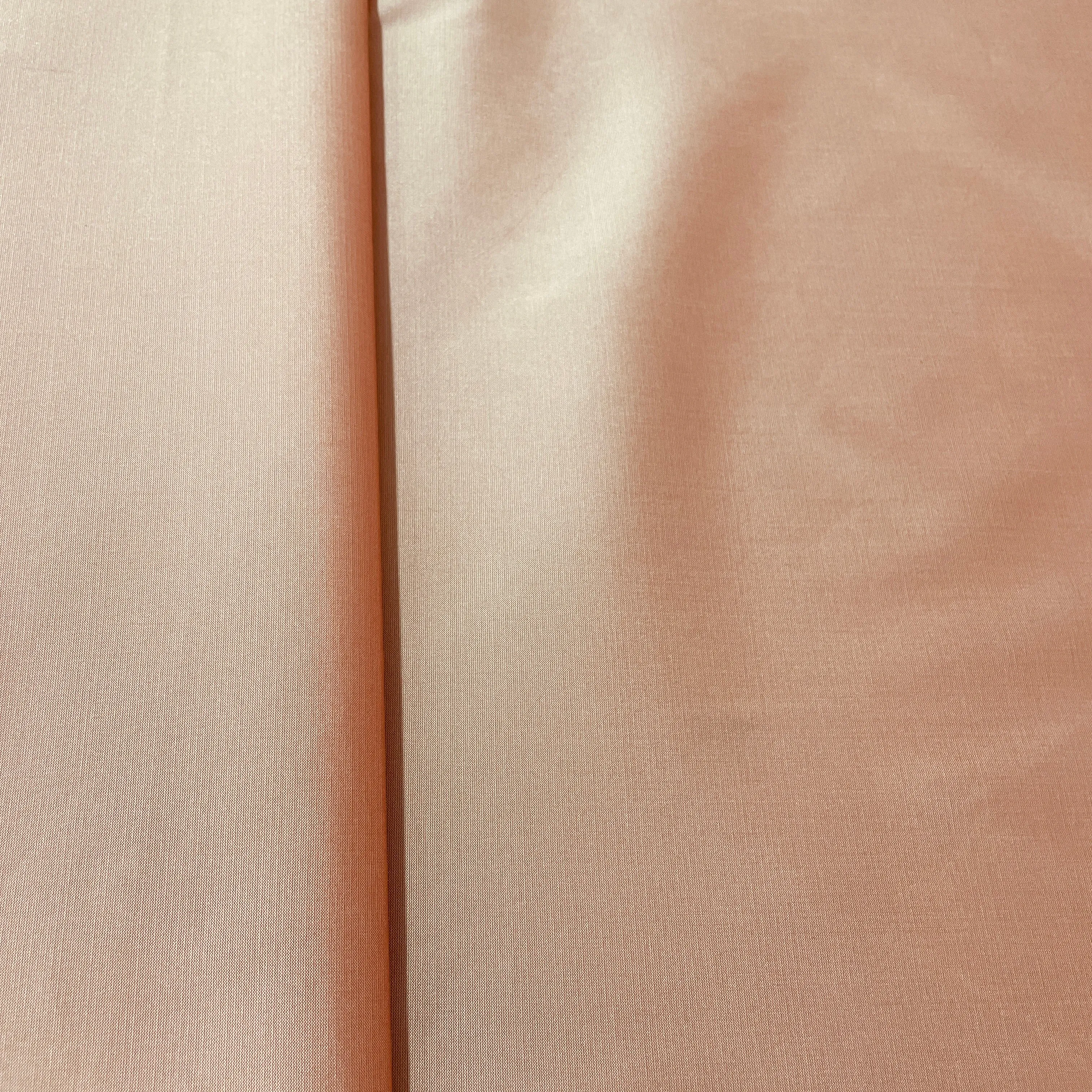 Peach Pink Solid Silk Taffeta Fabric