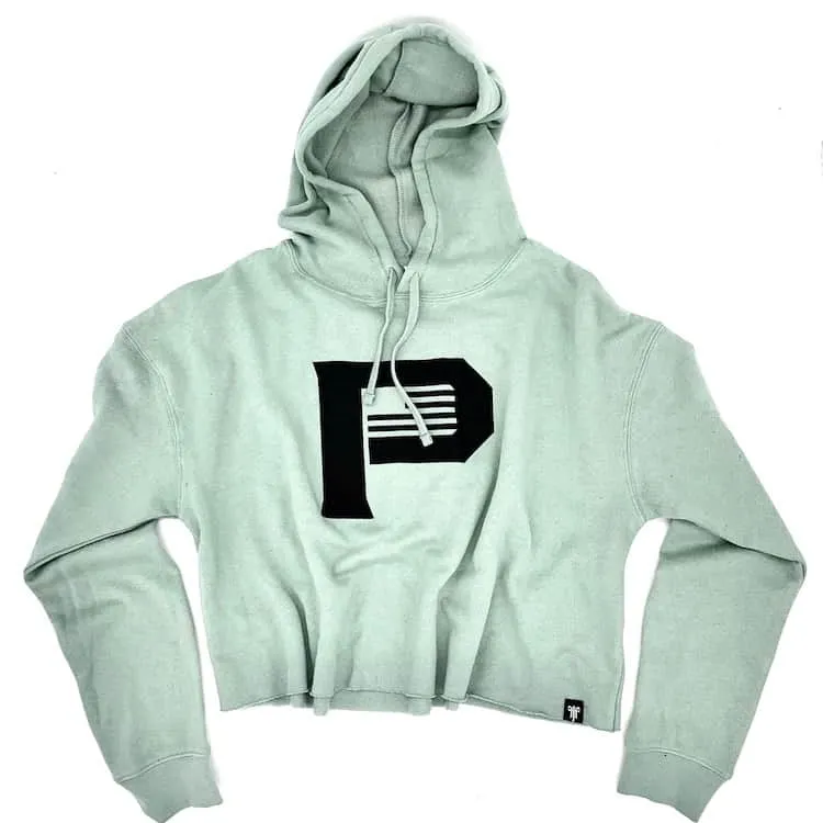 Pioneer Cropped Hoodie (Sage)