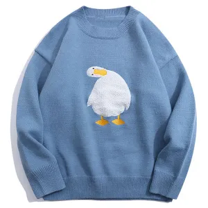 PopFlying Lazy Knitted Sweater Crooked Goose