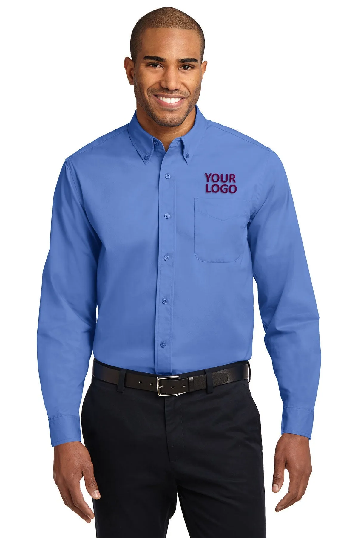 Port Authority Tall Custom Easy Care Shirts, Ultramarine Blue