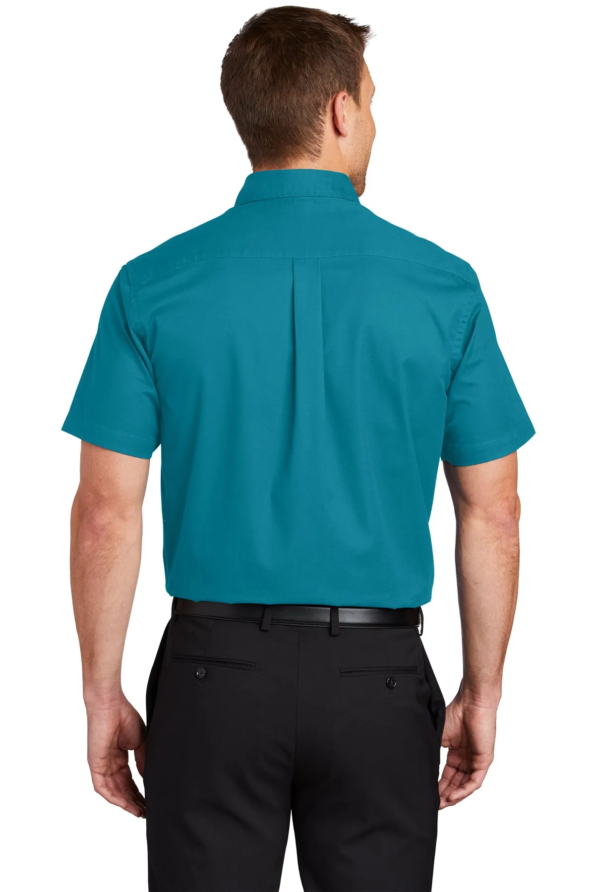 Port Authority Tall Short Sleeve Custom Easy Care Shirts, Teal Green