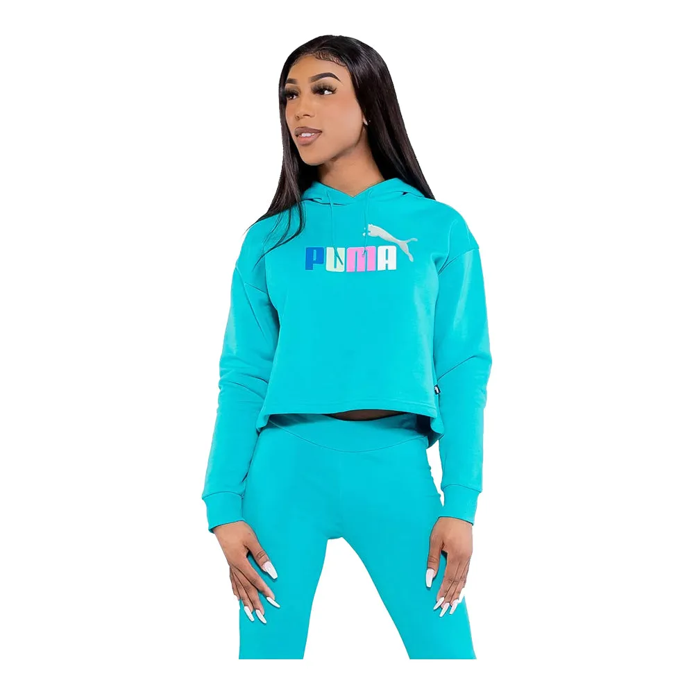 Puma Women's Essentials Logo Cropped Hoodie