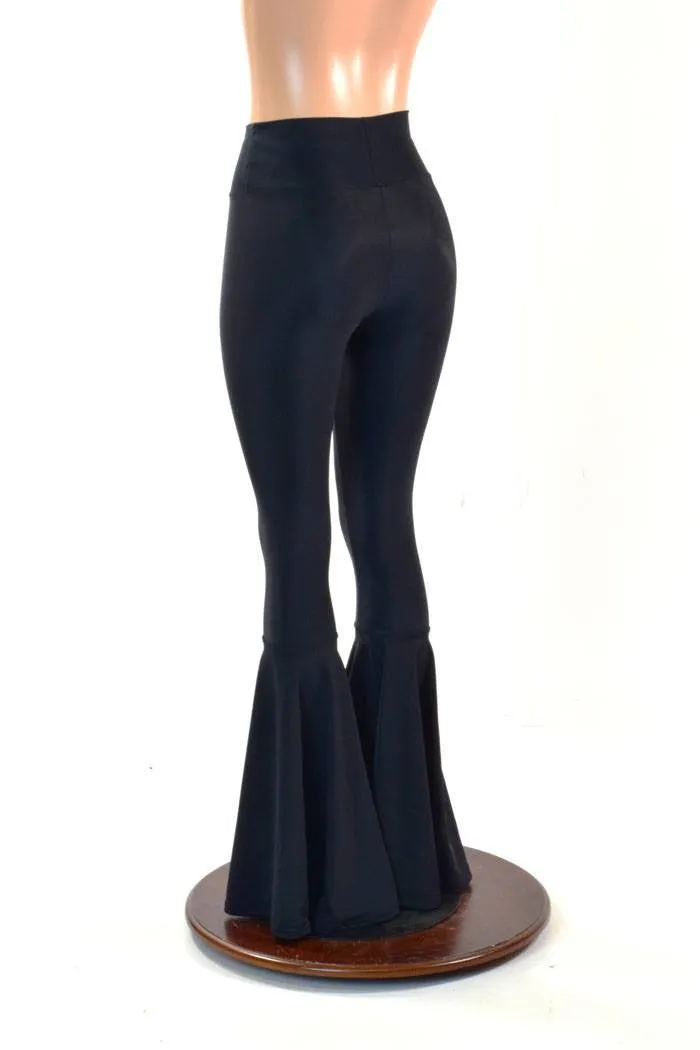 Ready to Ship Black Zen High Waist Bell Bottom Flares Medium