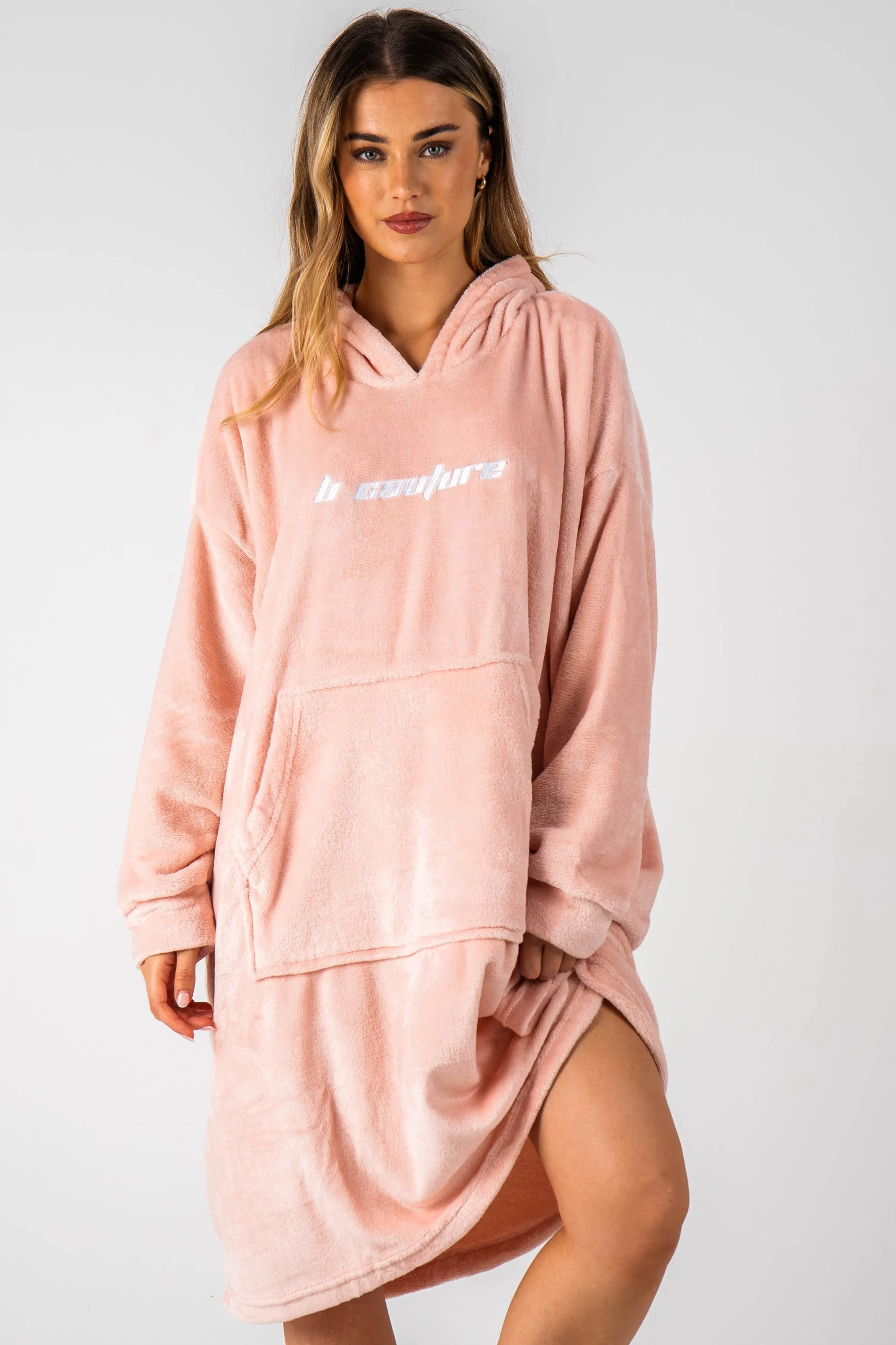 Robert Street Fleece Blanket Hoodie - Pink