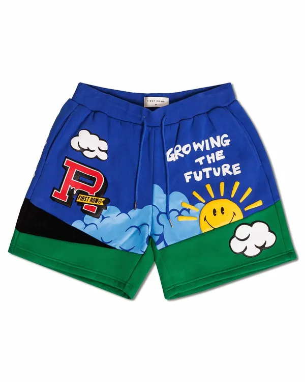 Royal Think Green Cut&Sew Graphic Shorts