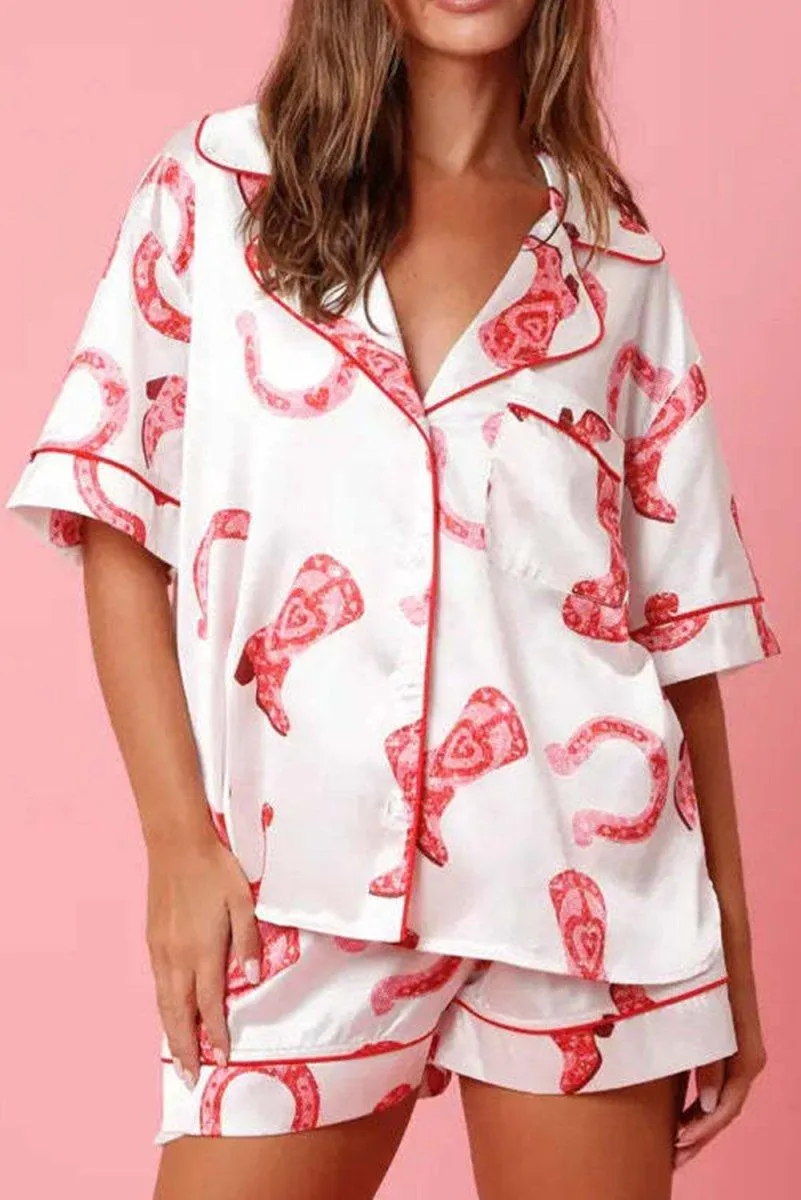 Satin Valentine Pajama Sets