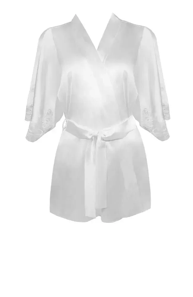 Signature Lace Silk Robe