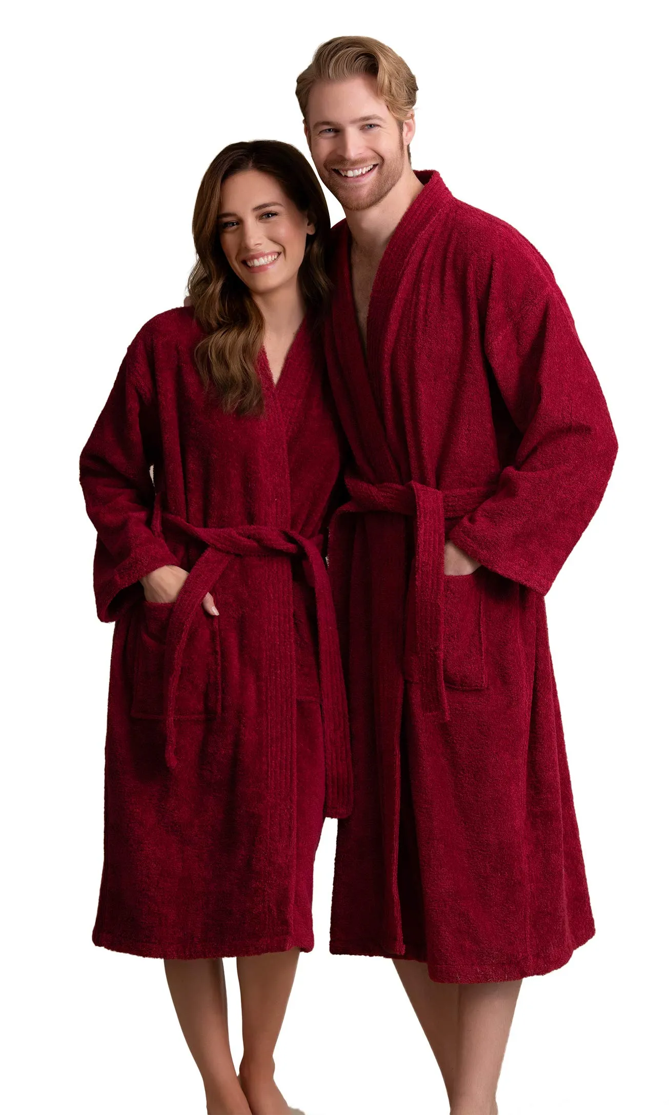 Soft Touch Linen Premium Women's Terry Cloth Bathrobe - Absorbent Terry Cloth Robe - Deluxe Turkish Terry cloth for Women-Towel-like Material-(Burgundy, Small)